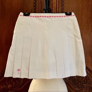 Lilly Pulitzer Pleated Skirt (White, Size 0)